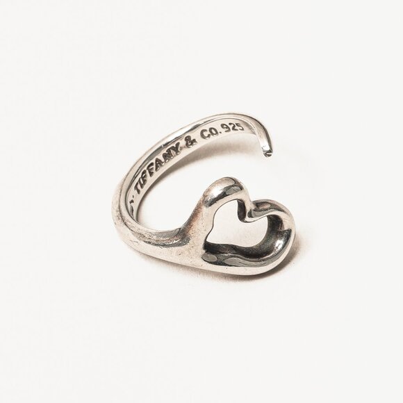 Tiffany & Co. Elsa Peretti Open Heart Sterling Silver Ring - Picture 1 of 4